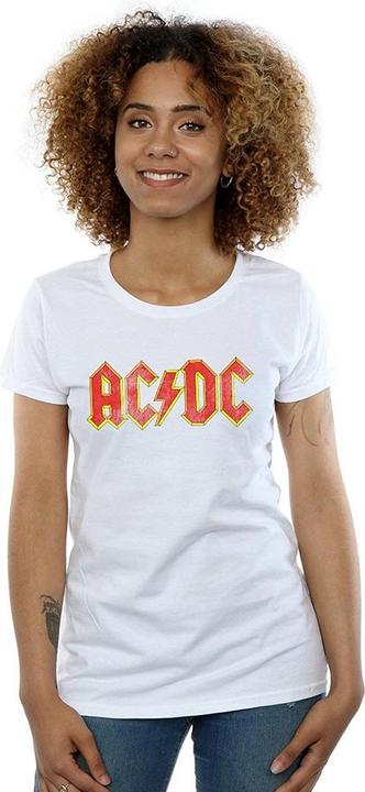 Immagine prodotto AC/DC Maglietta da donna/ragazzo in cotone con logo invecchiato (XL)