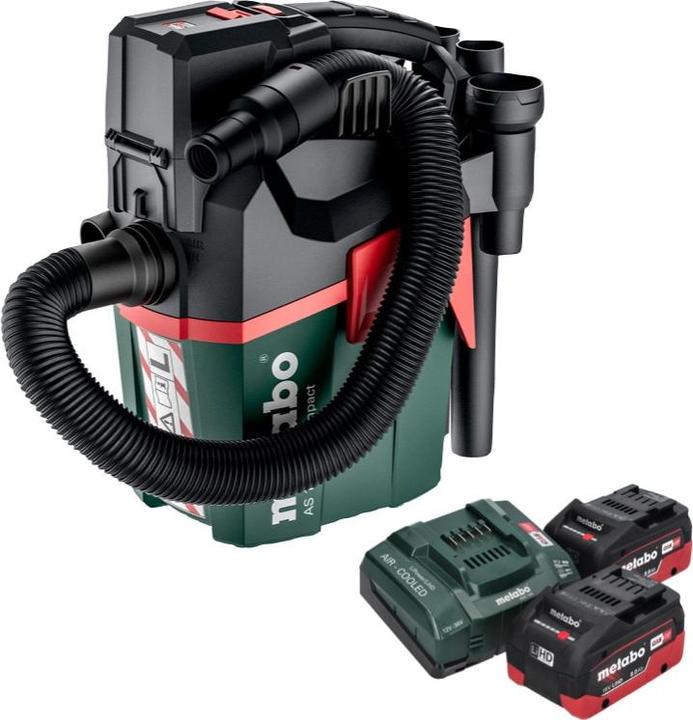 Produktbild Metabo AS 18 L PC Compact Akku Sauger 18 V 6 l IPX4 Staubklasse L Nass und Trocken + 2x Akku 8,0 Ah (Nass-Trockensauger)