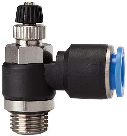 Riegler 109980 Clapet anti-retour "série bleue", étranglement de l'air d'alimentation, G 1/8 o.