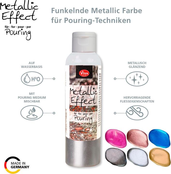 Produktbild Viva Decor Metallic Effekt Pouring, 120 ml (Stahl, 120 ml)