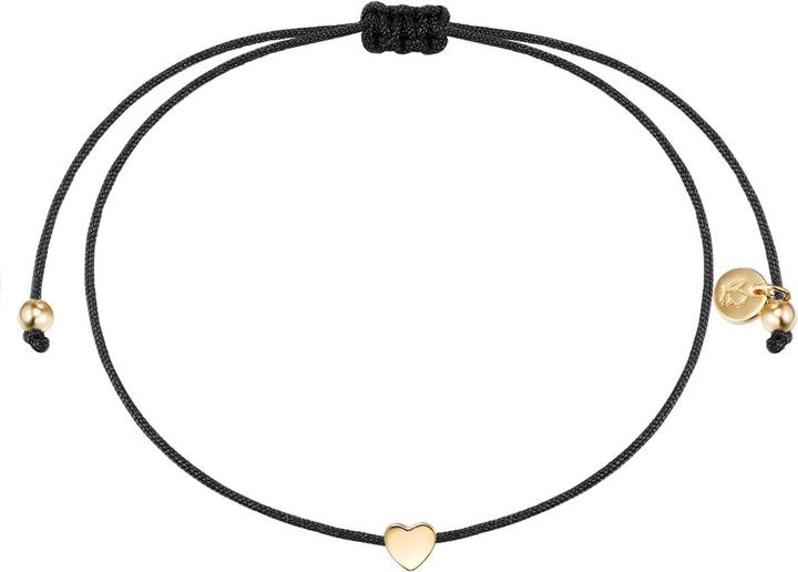 Glanzstücke München Damen Herz Sterling Silber gelbgold 15,0 - 22,0 cm, flexibel einstellbar - 10106 (22 cm, Sterling Silber)