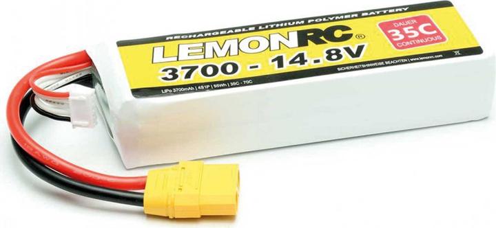 Pichler LEMONRC XT 3700 - 14.8V (35C) Lipo Akku (14.80 V, 3700 mAh)
