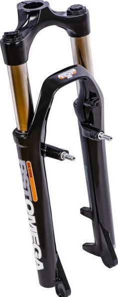 Actual product image RST MTB suspension fork Omega T 26" for disc & V-brake glossy black (80 mm, Nib)