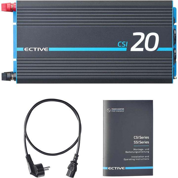 Actual product image Ective CSI 20 Sinus-Wechselrichter 2000W 24V mit Netzvorrangschaltung und Ladegerät (CH-Stecker)