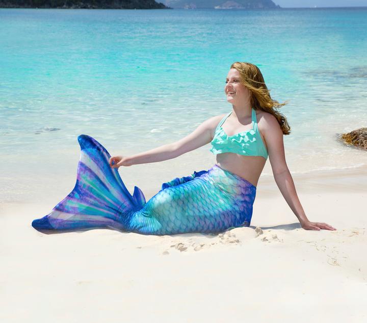 Actual product image Fin Fun Mermaidens" mermaid fin "Atlantis" Pacific Pearl (M)