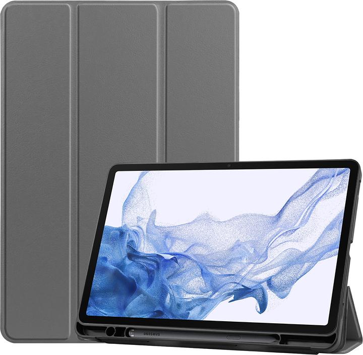 Cazy Premium Smart Hülle Kompatibel mit Samsung Galaxy Tab S8+ - Schutz Etui Hülle mit Stifthalter - (Galaxy Tab S8+)