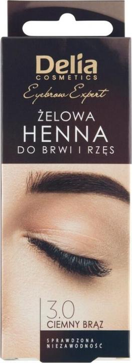 Delia Cosmetics Delia - Henna for eyebrows and eyelashes gel 3.0 Dark Brown 15ml