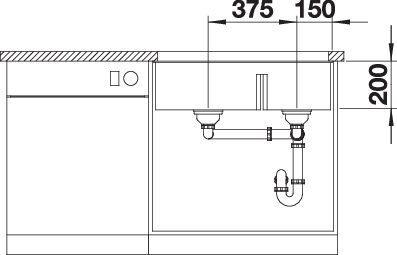 Immagine prodotto Blanco Linea secondaria 430/270-U (Lavello sottopiano, 46 cm, 75.50 cm)