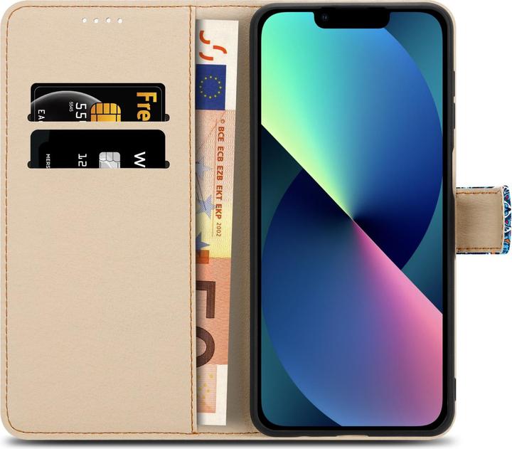 Actual product image Cadorabo Case for Apple iPhone 14 in Book Print Style (Apple iPhone 14)