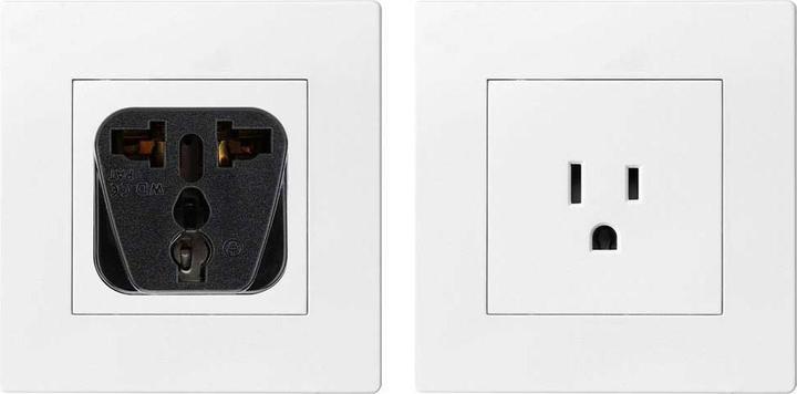 Actual product image Intirilife Socket Adapter Set of 4 Type B Travel Plug