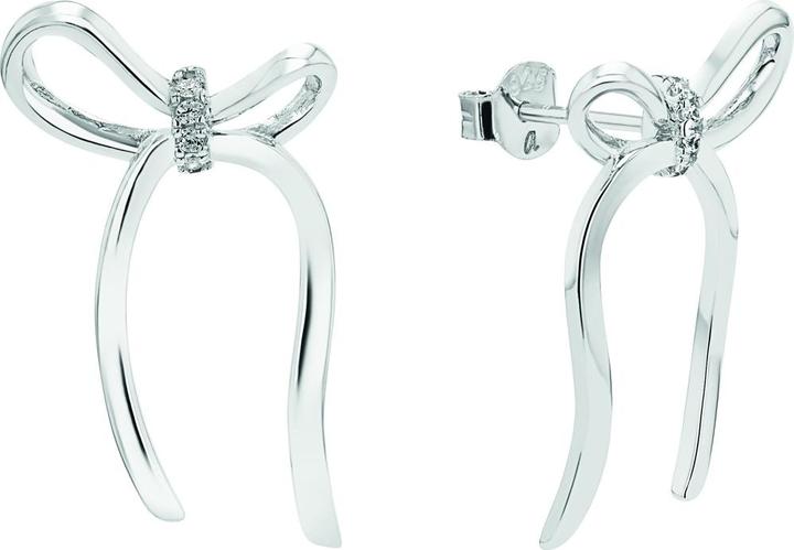 Actual product image Amor Ohrschmuck für Damen, 925 Sterling Silber, Zirkonia synth. | Schleife (Silver 925)