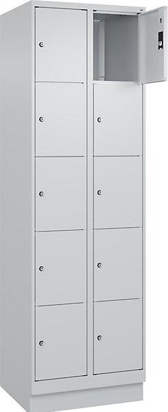 Produktbild C+P Fächerschrank 2Abteil je5Fä h.grau