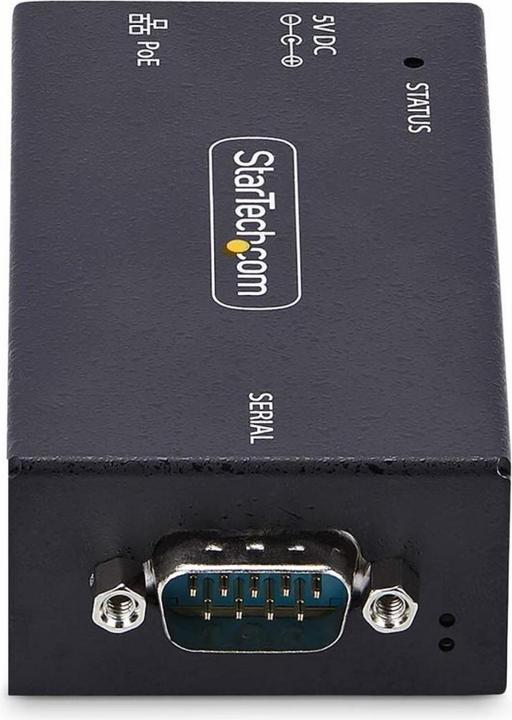 Actual product image StarTech com 1-Port Serial to Ethernet Adapter, 802.3af PoE IP Serial Device Server For Remote RS232