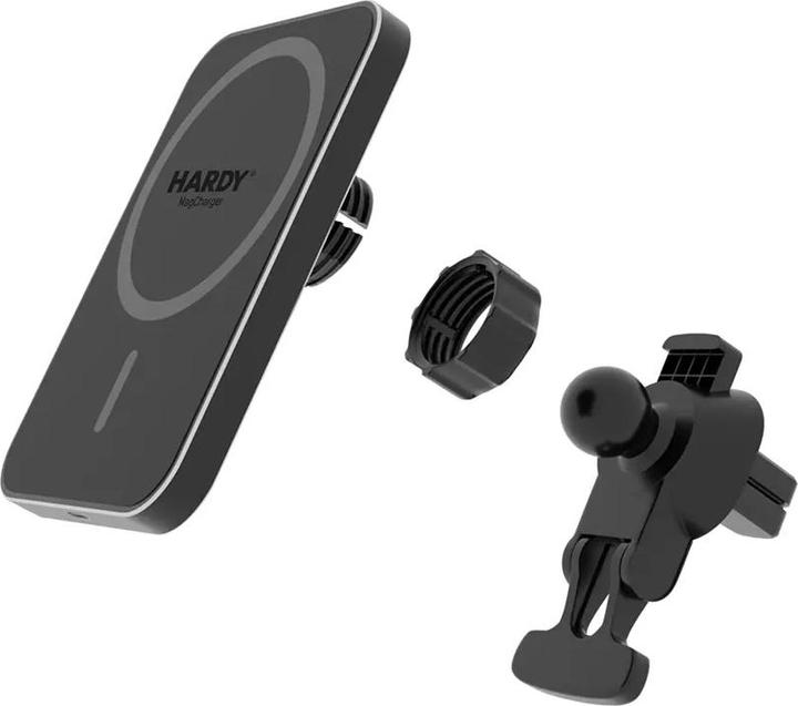 Actual product image 3MK Car charger holder wireless Hardy MagCharger 15W black