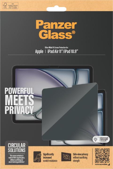 Image du produit PanzerGlass Privacy Screen Protector (1 pièce(s), IPad 10.9, iPad Air)