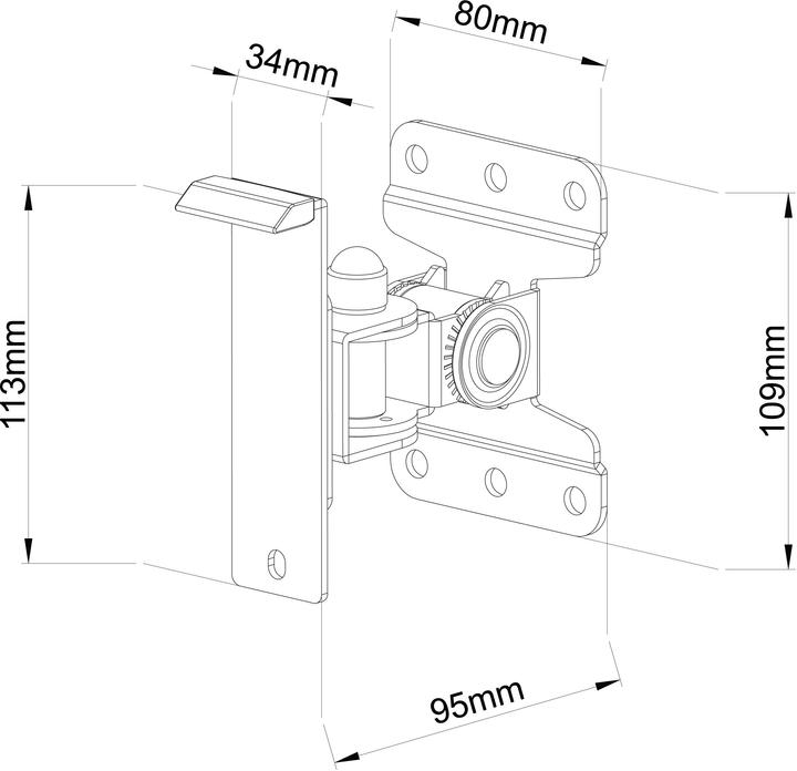 Image du produit Techly Support mural pour enceintes Sonos Play 1, noir (1 pièce, Installation murale, Rotatif, Inclinable)