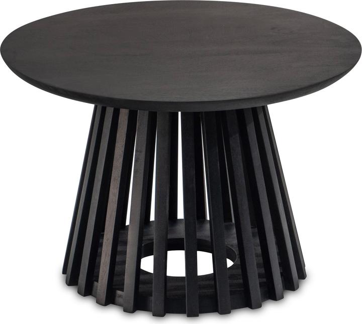 Produktbild FineBuy Couchtisch FB98651 Massivholz Schwarz (60 x 60 x 41 cm)