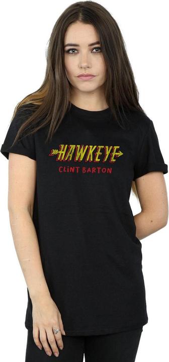 Actual product image Womens/Ladies Hawkeye AKA Clint Barton Cotton Boyfriend T-Shirt (XL)