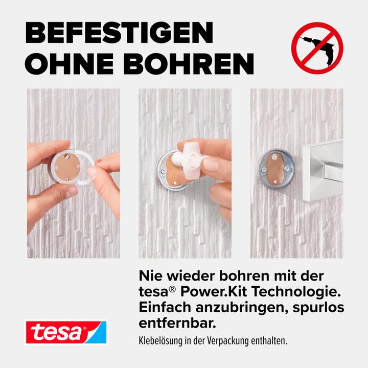 Actual product image tesa EXXCLUSIV Towel hook incl. adhesive solution without drilling