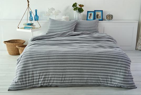 Immagine prodotto Living Home Maglia melange double face (Set di biancheria da letto, 155 x 220 cm, 80 x 80 cm)