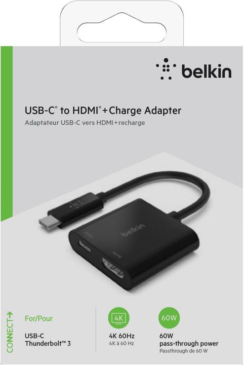 Produktbild Belkin HDMI (Typ A) — USB Typ C (USB Typ-C, 19.15 cm)