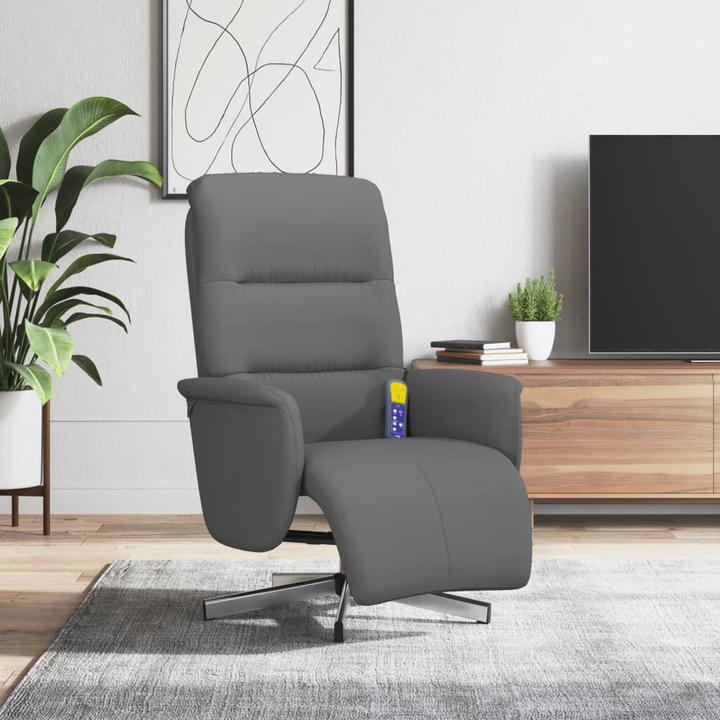 Image du produit VidaXL Fauteuil de massage avec repose-pieds Tissu gris foncé,Couleur
