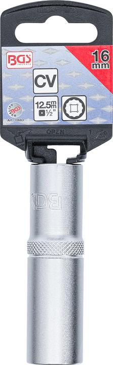 Produktbild BGS Steckschlüssel-Einsatz Zwölfkant, tief Antrieb Innenvierkant 12,5 mm (1/2") SW 16 mm (16 mm)