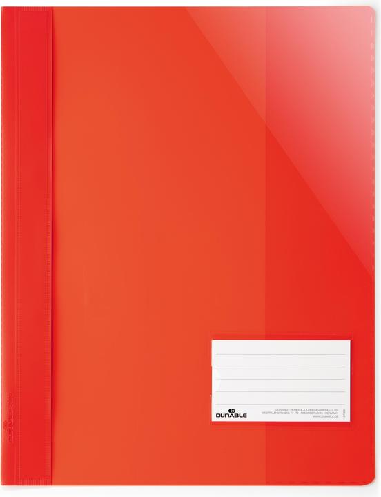 Produktbild Durable 25 Schnellhefter Kunststoff rot DIN A4 überbreit (A4+, 1 x)