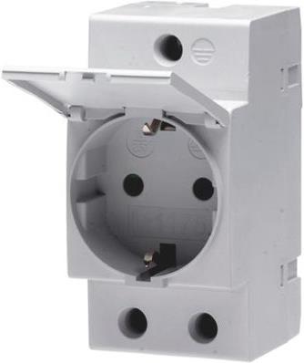 Actual product image ABB German Schuko Din Rail Socket IP30 cover