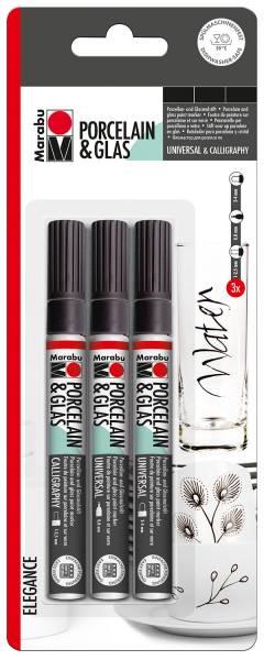 Actual product image Marabu Porcelain and glass painting pen Kids (Red, Blue, Orange, Turquoise, Green, Black, Violet, Yellow, 10 x)