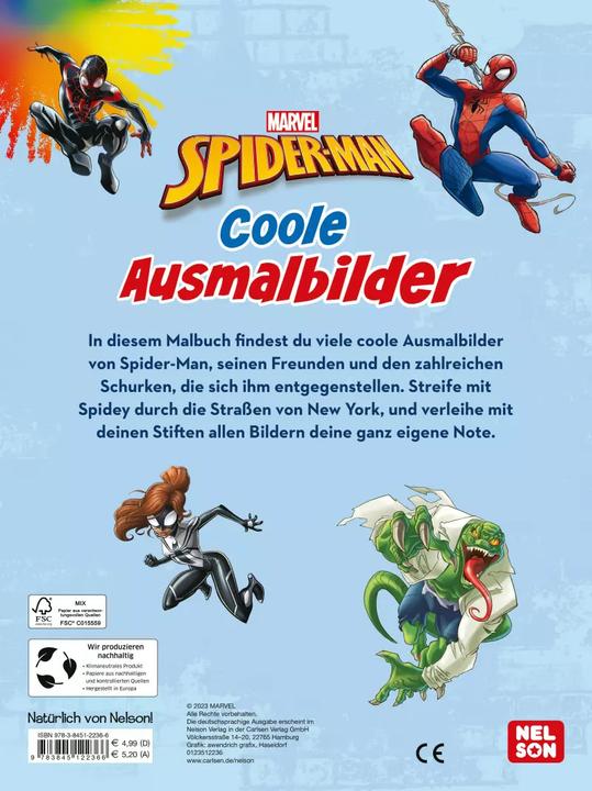 Produktbild Spider-Man: Coole Ausmalbilder (Deutsch, 2023)