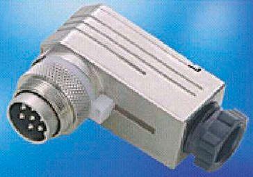 Amphenol 4 way circular 90 deg cable plug,5A 250V
