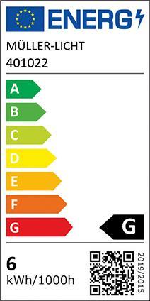 Etichetta energetica Müller Licht Riflettore LED R50 6W E14 460lm 2700K (E14, 4.80 W, 470 lm, 1 x, F)