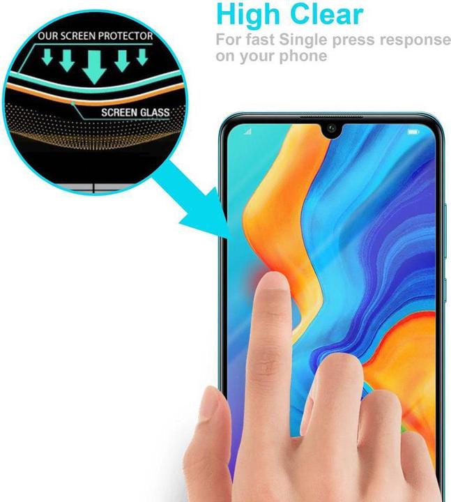Immagine prodotto Cadorabo Vetro di protezione del display per Huawei P30 LITE (1 Pezzo/i, Huawei P30 Lite)