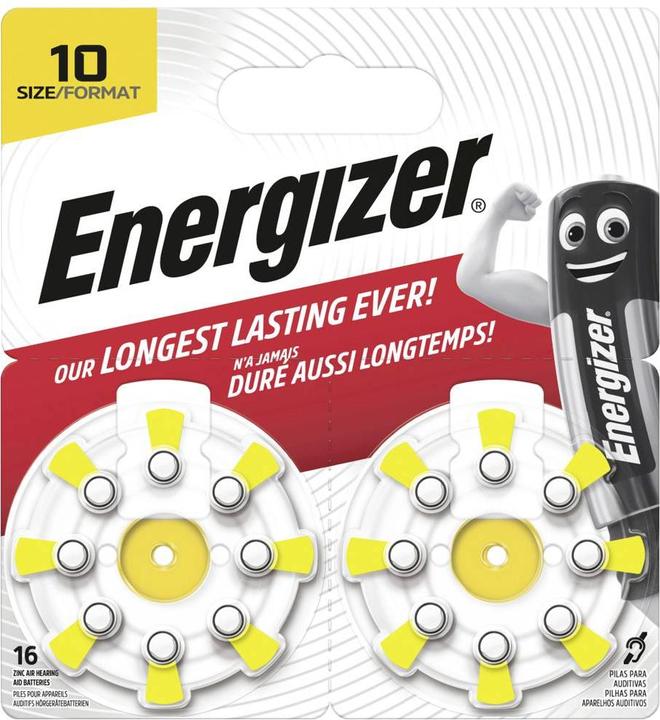 Actual product image Energizer Button cell ZA 10 1.45 V 16 pcs. zinc-air ENR EZ Turn & Lock (10) (10 pcs., 10, 83 mAh)