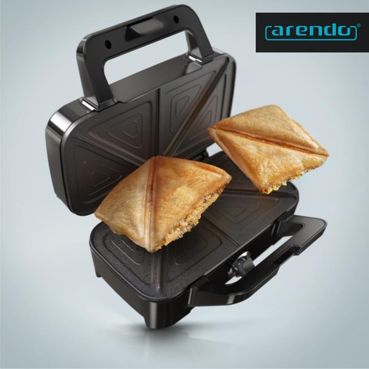 Actual product image Arendo Sandwich maker 1200 W, non-stick coating, sandwich toaster for large toasts with removable plates