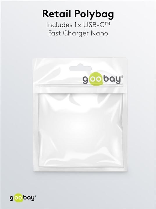 Actual product image Goobay USB C Nano Quick Charger with GaN technology (30 W)