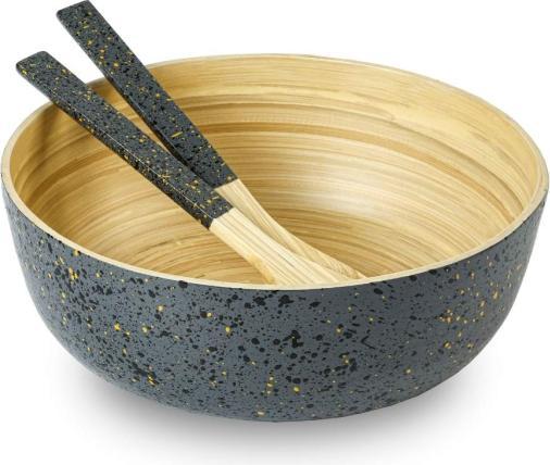 Actual product image Jungle Culture extra large bamboo salad bowl in dark grey (28 cm diameter) (28 cm, 1 x)