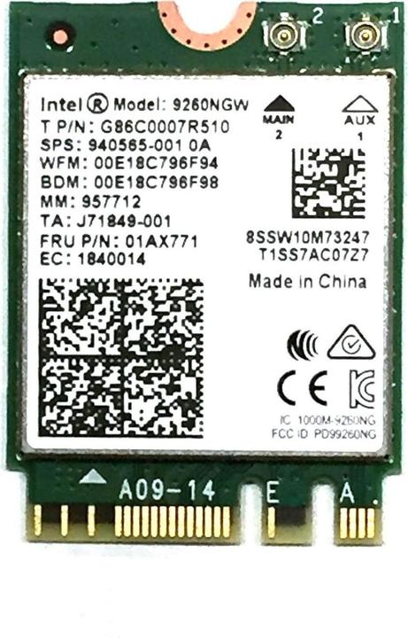Immagine prodotto Intel Wireless-AC 9260 (M.2 (PCIe))