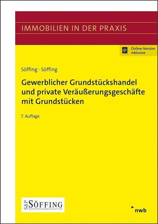 Produktbild Söffing:Gewerblicher Grundstückshandel (Deutsch, Matthias Söffing, Günter Söffing, Claudius Söffing, 2024)