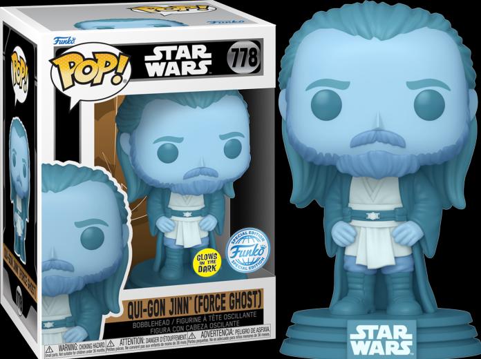 Immagine prodotto Funko POP! Star Wars: Obi-Wan Kenobi Qui-Gon Jinn (Force Ghost) Exclusive Phosphorescente