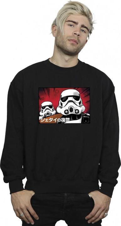 Actual product image Star Wars Mens Stormtrooper Japanese Sweatshirt (L)