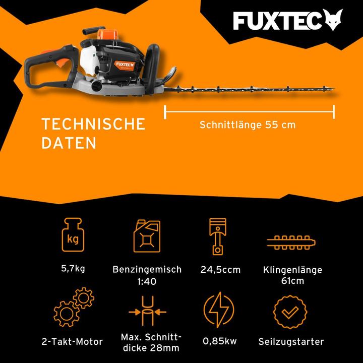 Immagine prodotto Fuxtec Tosasiepi professionale a benzina FX-MHP245 (FX-MHP245) (Tagliasiepi a benzina)