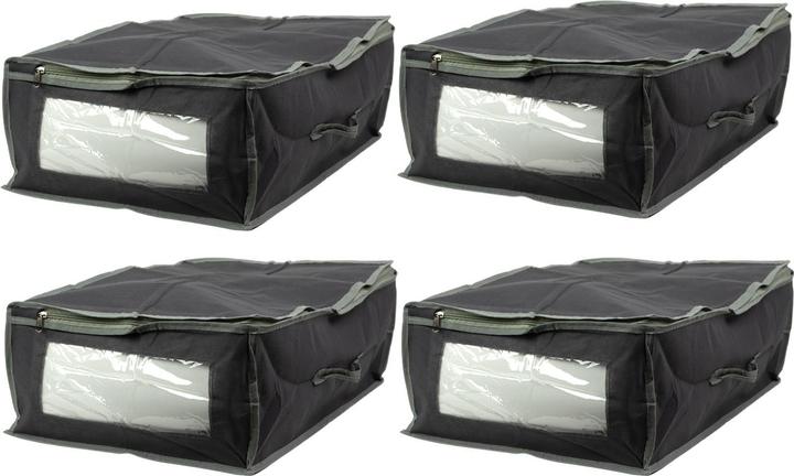 Image du produit Excellent Houseware Lot de 4 commodes sous le lit avec fenêtre de visualisation (38 l)