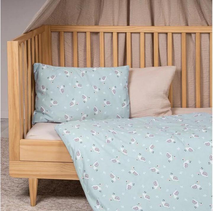 Produktbild Julius Zöllner Kinderbettwäsche Jersey Schnecke 100 x 135 + 40 x 60 cm