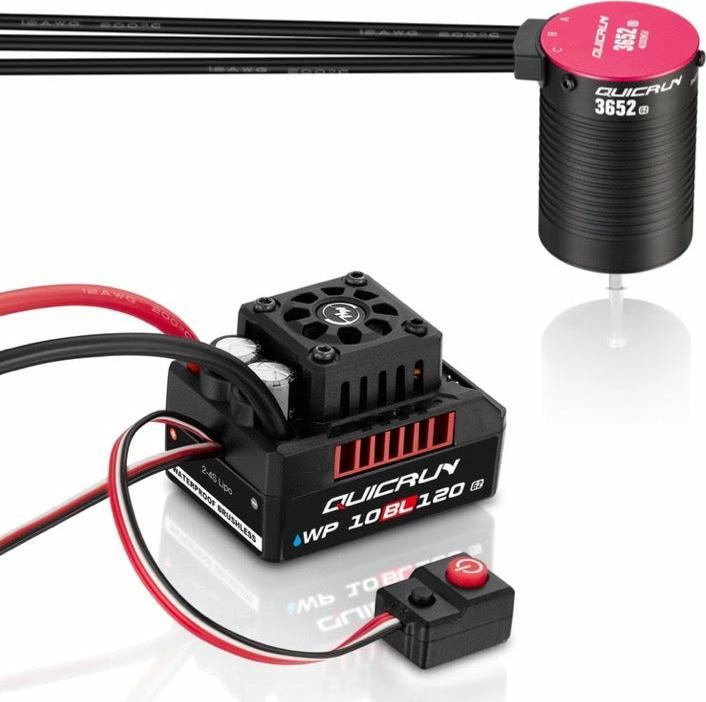 Actual product image Hobbywing Combo WP10BL120G2 with 3652SL-4000KV-G2