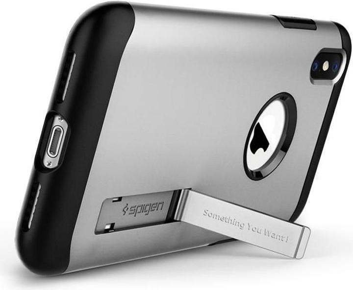 Produktbild Spigen Slim Armor Satin Silver (Apple iPhone XS, Apple iPhone X)
