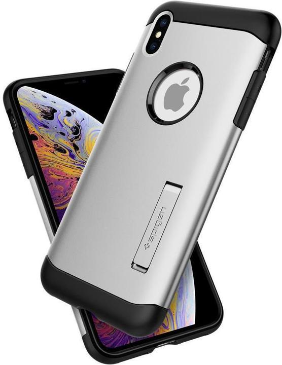 Produktbild Spigen Slim Armor Satin Silver (Apple iPhone XS, Apple iPhone X)