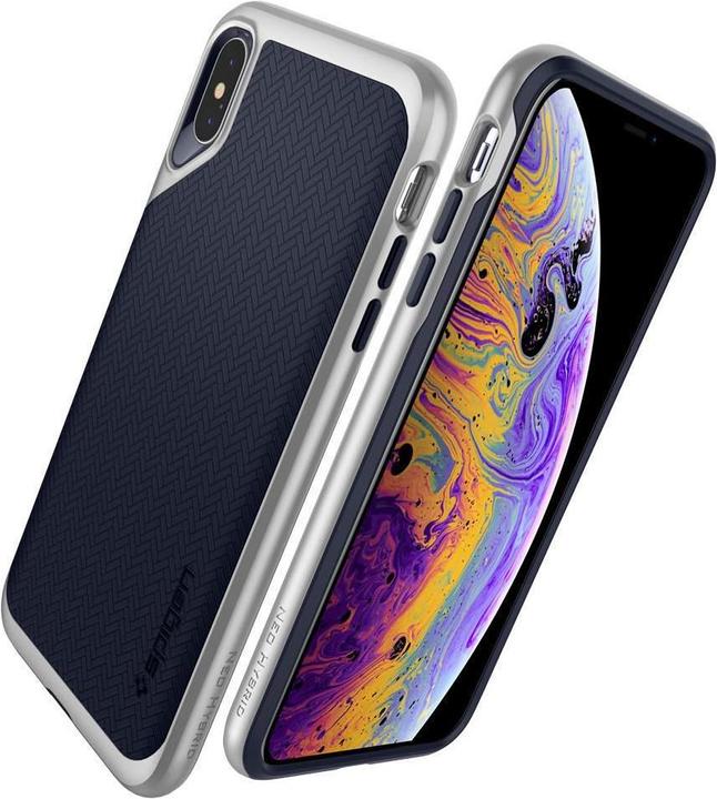 Actual product image Spigen Neo Hybrid Crystal Satin Silver (Apple iPhone XS, Apple iPhone X)