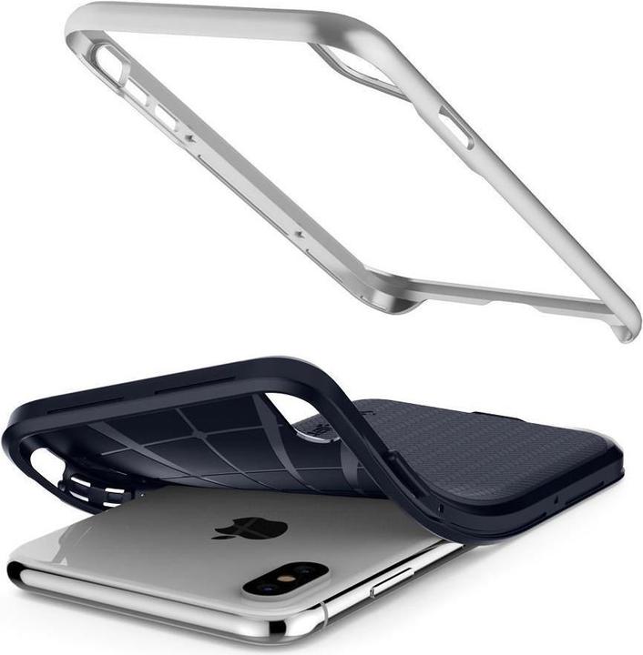 Actual product image Spigen Neo Hybrid Crystal Satin Silver (Apple iPhone XS, Apple iPhone X)